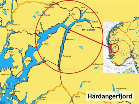hardangerfjord norway world map